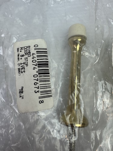 Lot 3 Ives Door Stop Solid Brass Wall Mounted Bright Schlage Door Hardware 61mb3 - Picture 3 of 5