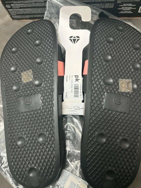 Born Rich black & coral pink Aurelio sliders 8 image 3