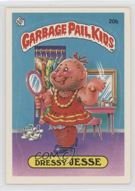 1985 Topps Garbage Pail Kids Series 1 Dressy Jesse (Two Star Back) #20b 6o3