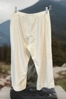 Soft Surroundings White Ankle Pants, Brown Buttons Down Side, Size PXS — photo 2