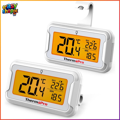 Kühlschrankthermometer Digital mit LCD-Display Max/Min-Aufzeichnung 2 Stücke