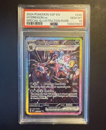 Pokémon TCG Hydreigon EX Surging Sparks SAR 240/191 PSA 10 Gem Mint