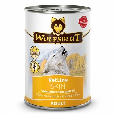 Nassfutter 6 x VetLine Skin Coat Futter für gesunde Haut und glänzendes Fell