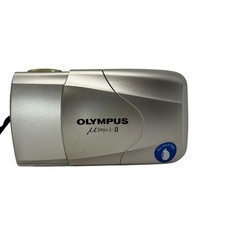 Mint Olympus mju II Silver Point  Shoot 35mm F 2.8 Film Camera  Remote Timer