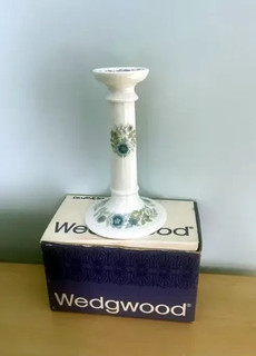 Vintage Wedgwood Clementine Candlestick Candle Holder Tall & Unusual VGC