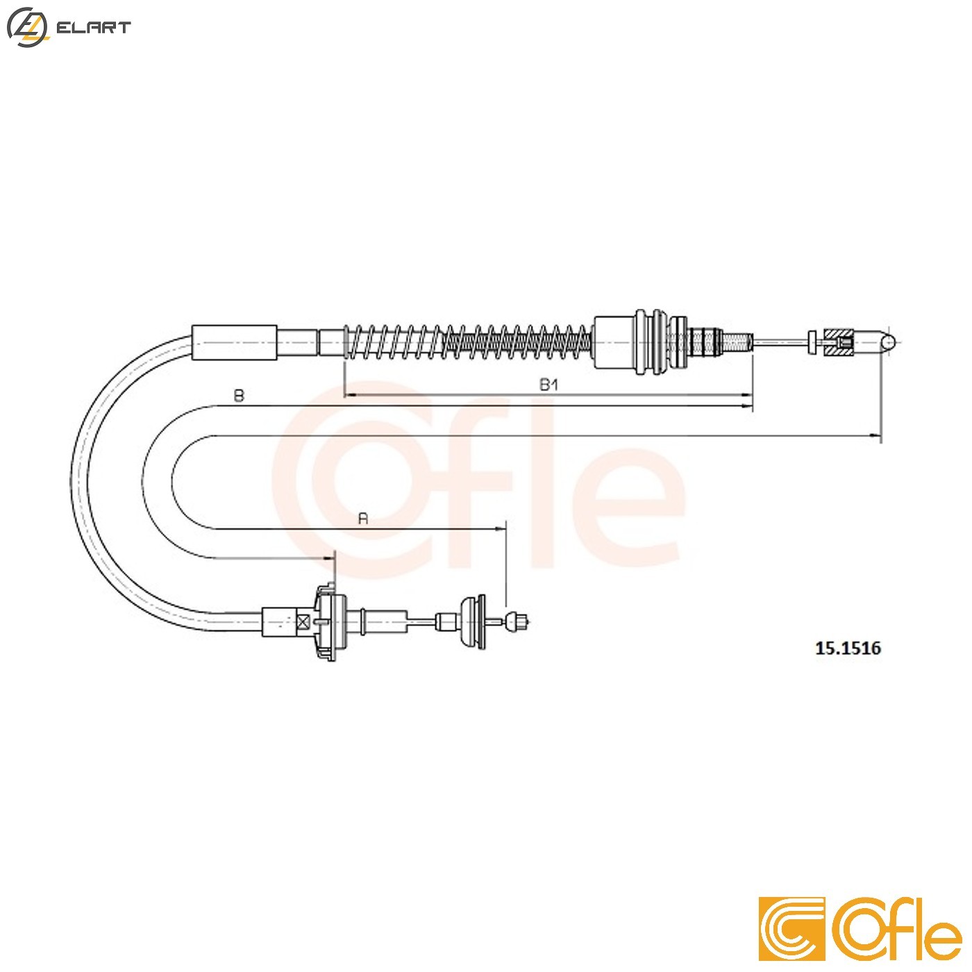 CABLE PULL CLUTCH CONTROL 15.1516 FOR ROVER XUD 7TE 1.8L 4cyl 400 Tourer