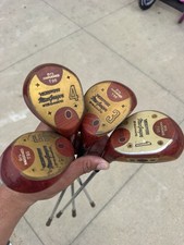 RARE MACGREGOR TOURNEY EYE-O-MATIC PERSIMMON T85 WOOD SET - RH, 1,3,4 5, Stiff