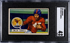 1951 Bowman EMLEN TUNNELL ROOKIE New York Giants #91 SGC 4 VG/EX Condition