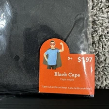 26" Child Black Cape ~ HALLOWEEN SUPERHERO, VAMPIRE, MAGICIAN KID COSTUME CAPE