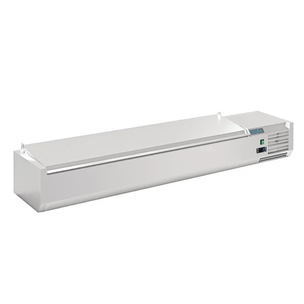 Polar G-Series Countertop Prep Fridge with Lid 8 x 1/4 GN  FA856 Sandwich Pizza