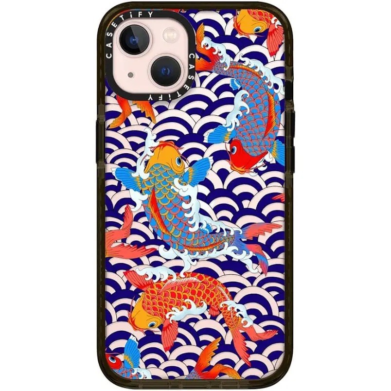 CASETiFY Impact iPhone 14 Pro Case - koi fish Japanese tattoo clear pattern