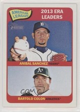 2014 Topps Heritage League Leaders Anibal Sanchez Bartolo Colon #7 tw0