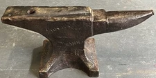 Antique Hay Budden Brooklyn NY Blacksmith Anvil 77 Pounds Signed Serial Number