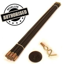 Toolzone PB061 Heavy Duty Blocker Cleaner Flexible Drain Rod 12-Pcs Set