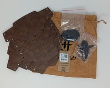 Brown Faux Leather Studded Shoulder Armor Set-Renaissance Fair/Cosplay/Halloween