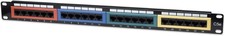 intellinet Panel Patch, Cat5e, UTP, 24 Ports, 1U, Color Coded