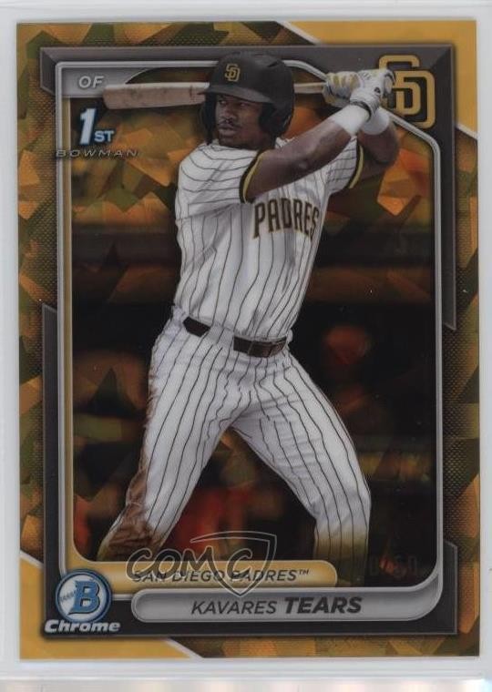 2024 Bowman Chrome Draft Sapphire Edition Gold /50 Kavares Tears #BDC-57