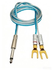6.35mm 1/4" Mono Male to 8.5mm Y U Fork Spade Audio Speaker amplifier cable 1 6F