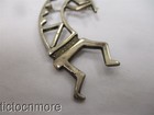 VINTAGE ZUNI INDIAN KOKOPELLI FLUTE PRIEST PIN ROCK ART BROOCH STERLING 2.5" — photo 4
