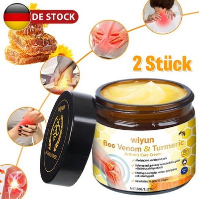 2X Bienengift-Creme-Salbe Gelenk-und Knochen Salbe für Balsam-Knieschmerz-Creme
