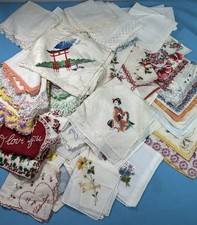 Vintage Ladies Hankies Handkerchiefs Lot Of 6...