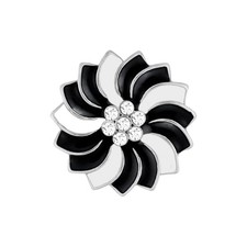 Ginger Snaps White Black Fiore, 20mm