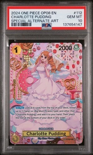One Piece Charlotte Pudding (SP) OP03-112 Two Legends Foil PSA 10 OP08