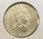 1954 S Franklin Half Dollar, 90% Silver, Free Shipping.