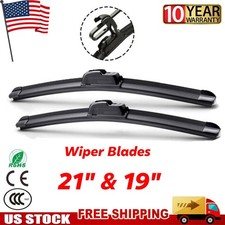 21 19 Oem Quality Bracketless Windshield Wiper Blades J-hook Pair All Season