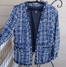 Halogen Blazer Tweed Size XS Polyester Rayon Wool