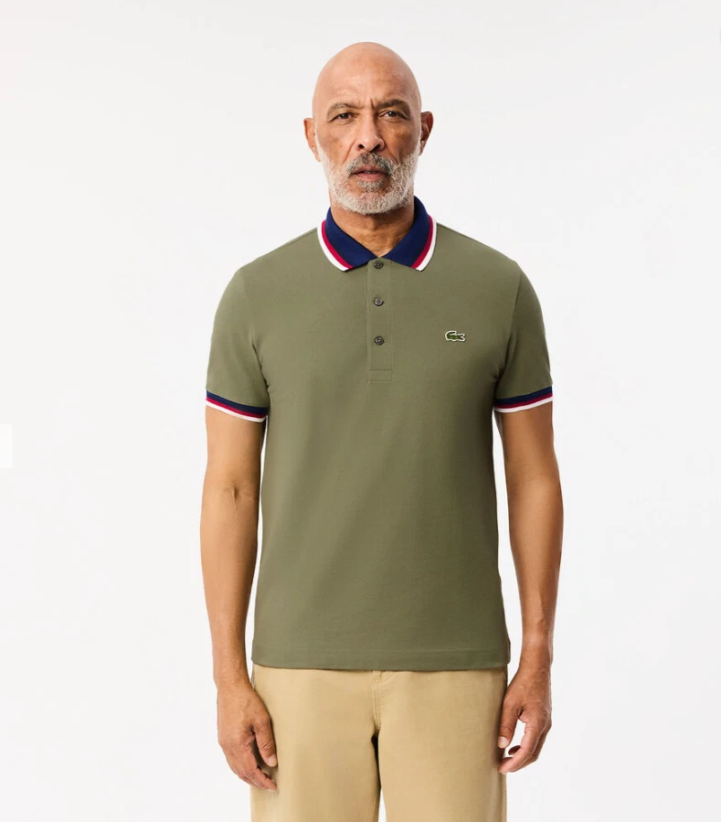 Lacoste Mens Open/Tipping Collar Polo Shirt M-2XL (no extra fees to US)