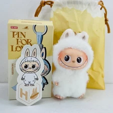 POP MART Labubu The Monsters Pin For Love Series Mini Vinyl Plush Doll Pendant H