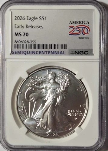 2026 Silver Eagle NGC Early Releases MS 70