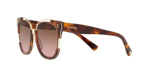 VALENTINO 0VA4042 Sunglasses-54-21-140 Havana Gold Frame-Gradient Brown Lens-NEW - Picture 4 of 5