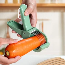 Stainless Steel Carrot Banana Slicer Fruit Knife Veggie Cutter Kitchen Bar Tool