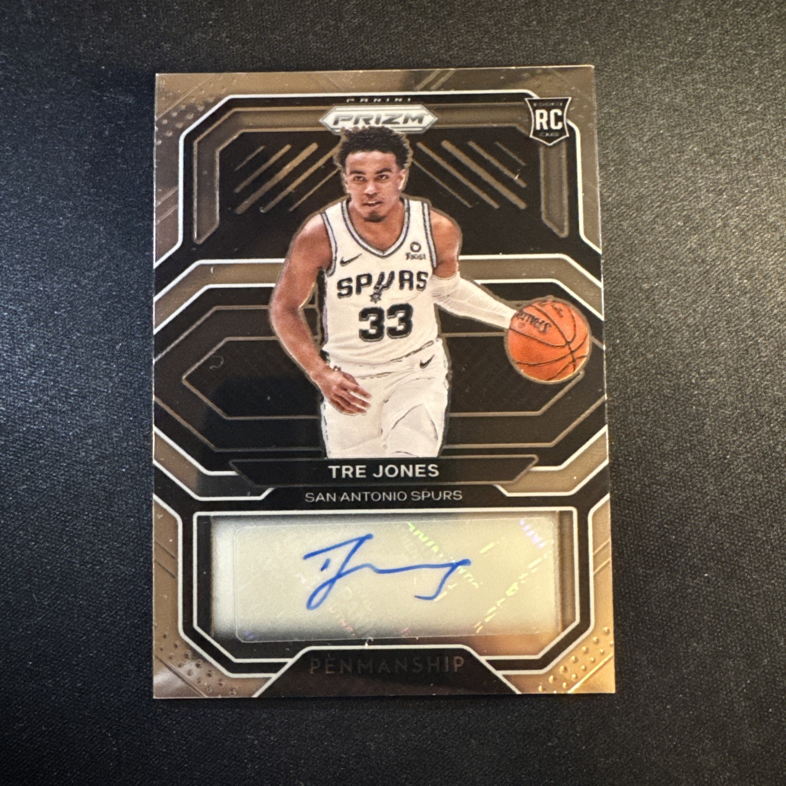 TRE JONES 2020-21 PANINI PRIZM ROOKIE PENMANSHIP AUTOGRAPH RC AUTO Q4408