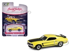 1969 FORD MUSTANG BOSS 302 BRIGHT YELLOW 1/64 DIECAST CAR BY GREENLIGHT 37320 B