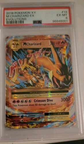 Mega Charizard EX 13/108 Pokemon XY Evolutions Holo PSA 6 ENGLISH 2016