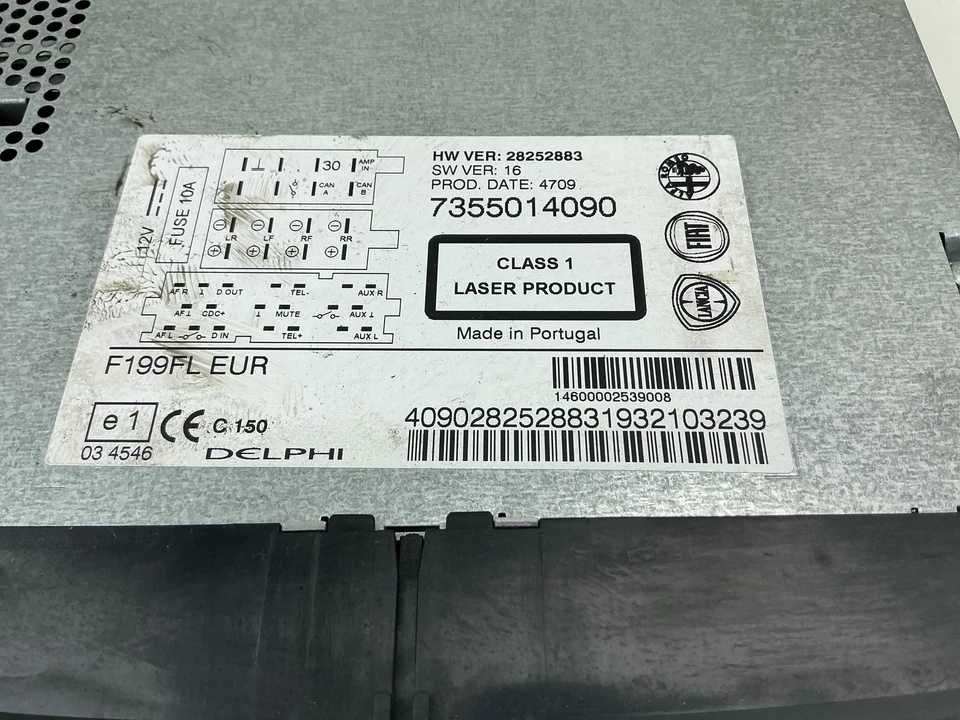 AUTORADIO PER FIAT Punto EVO 7355014090 (09>12) - Immagine 3 di 4