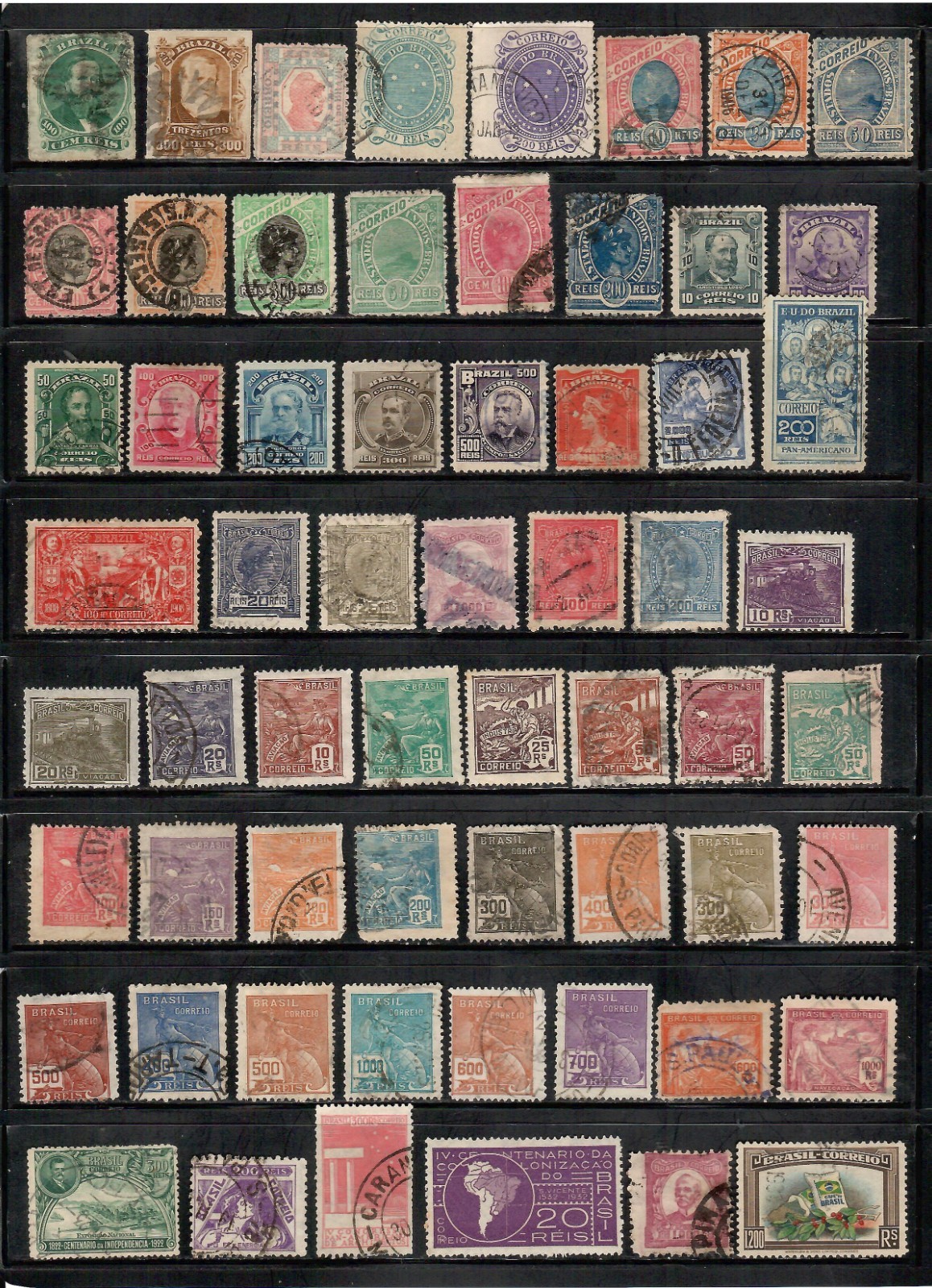 Nice small lot mh/used Brazil 1800's-1940's inc BOB-nice cancels