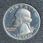 1776 - 1976 S PROOF SILVER WASHINGTON QUARTER