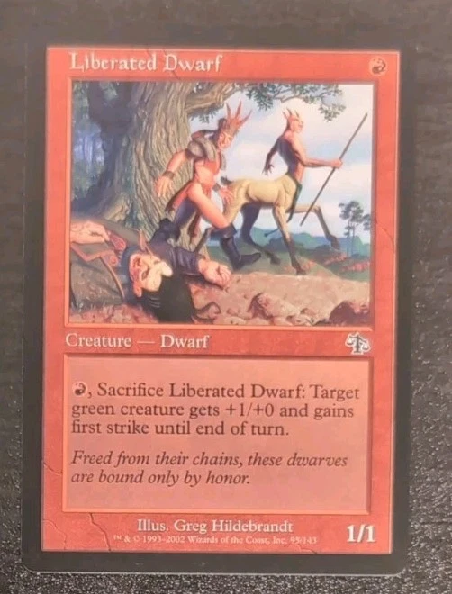 Liberated Dwarf Magic The Gathering Judgment Common Card Lightly Played - Image 3 of 3