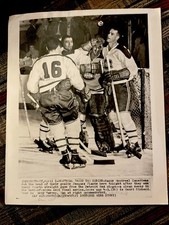 1958 JACQUES PLANTE TYPE 1 PHOTO HENRI RICHARD NHL HOCKEY BERNIE GEOFFRION AHL