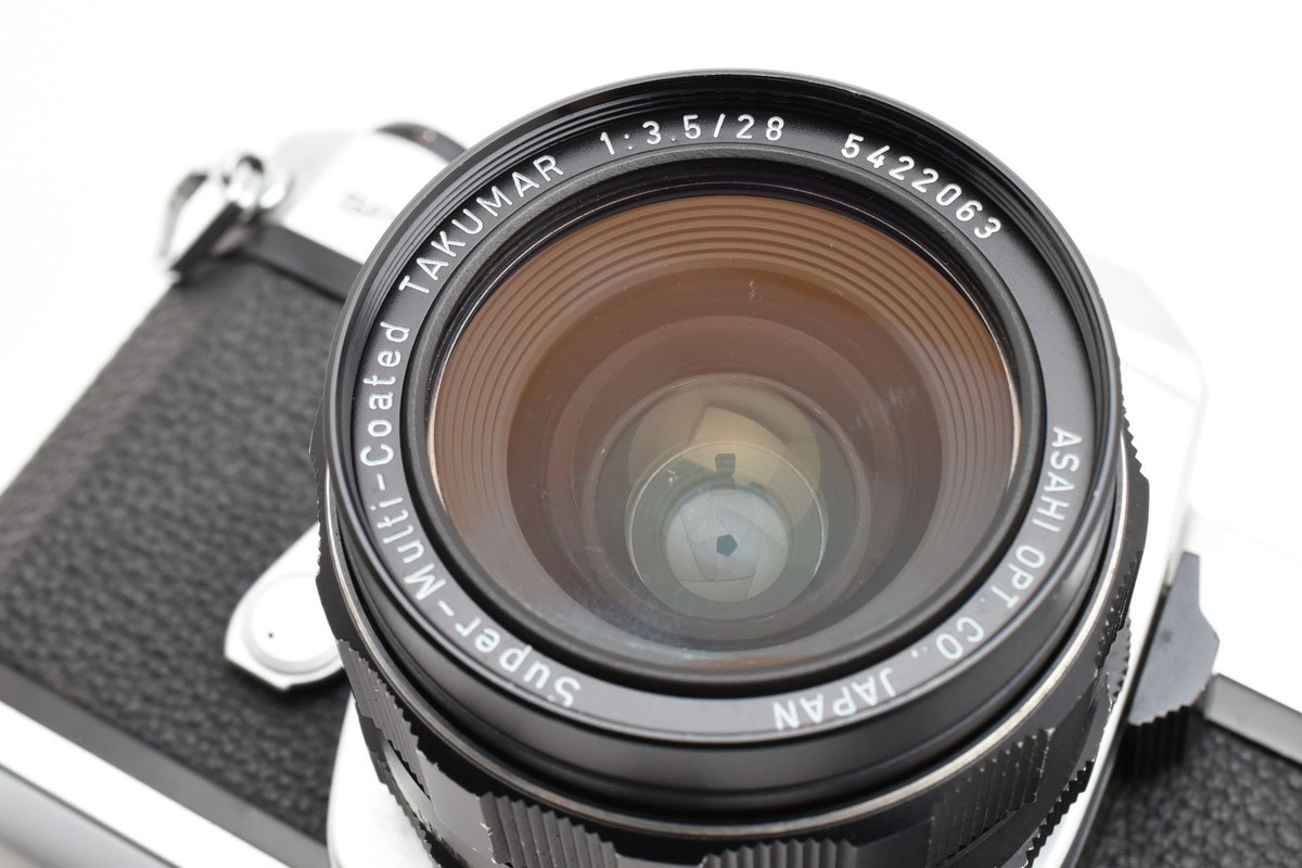 Pentax Spotmatic SPF SLR Film Camera Super Takumar 28mm F3.5 MF