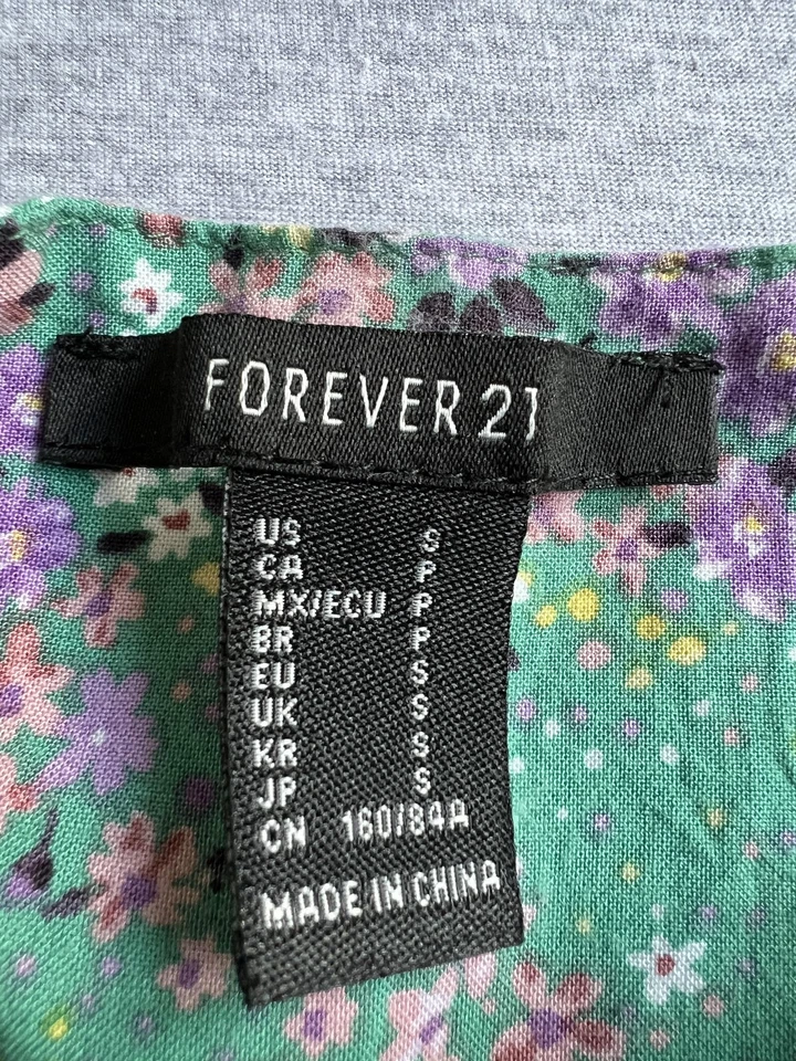 Forever 21 Mameluco Mujer Pequeño Floral Sin Mangas Corpiño Calado Verano Mono de Juego Foto 4 de 4