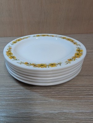 Vintage Pyrex gelb Gänseblümchen Sonnenblume kleine Beilagenteller 6er Set