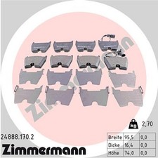 ZIMMERMANN Bremsbelagsatz Scheibenbremse 24888.170.2 für VW R8 PHAETON A5 AUDI