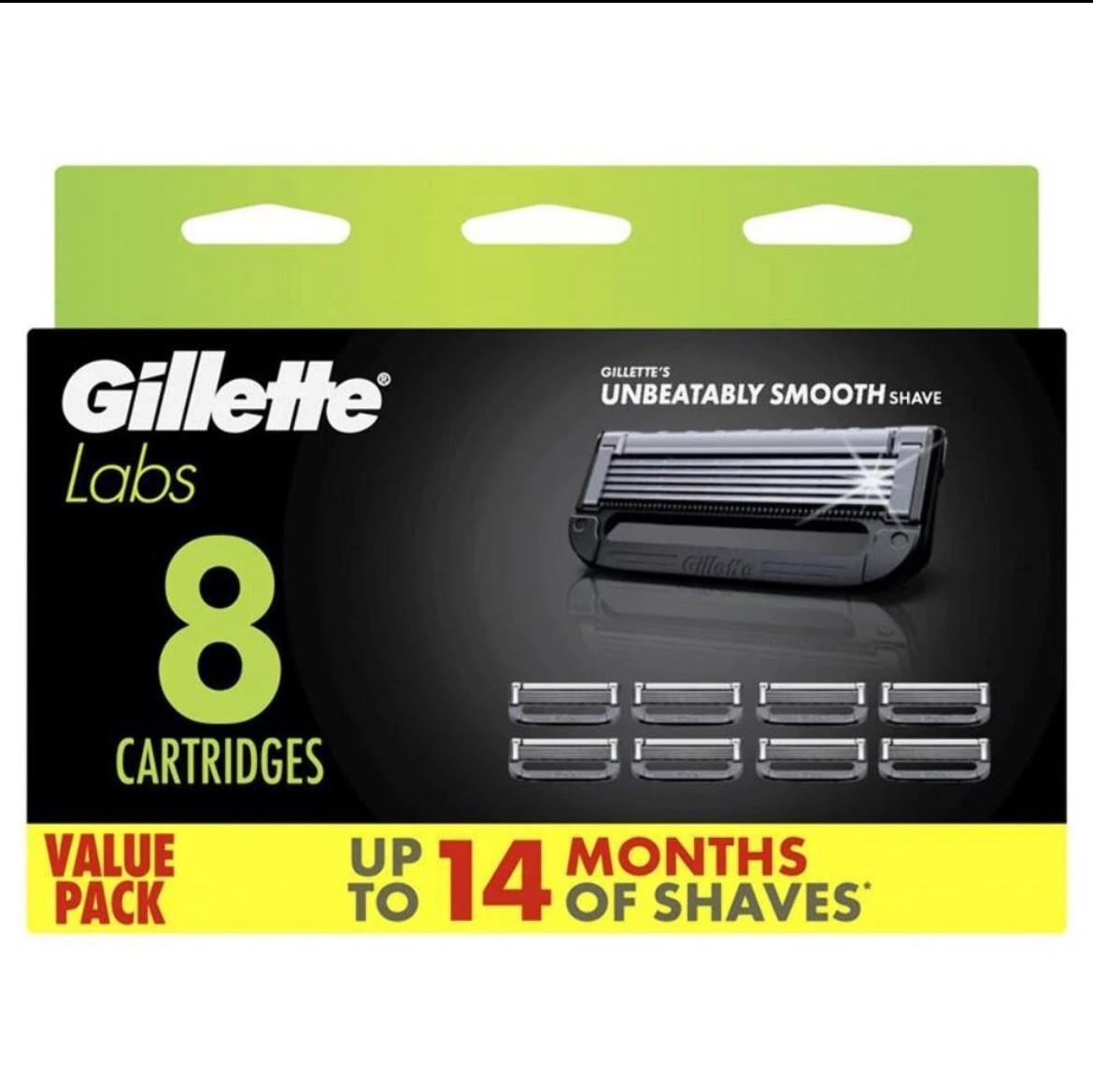 Best*Buy! Gillette Labs Razor Blades Cartridges 8 Pack Fast Worldwide  Shipping