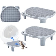 Adjustable Cat Litter Box Ramp with Filter - Easy Clean for Kittens  Seniors