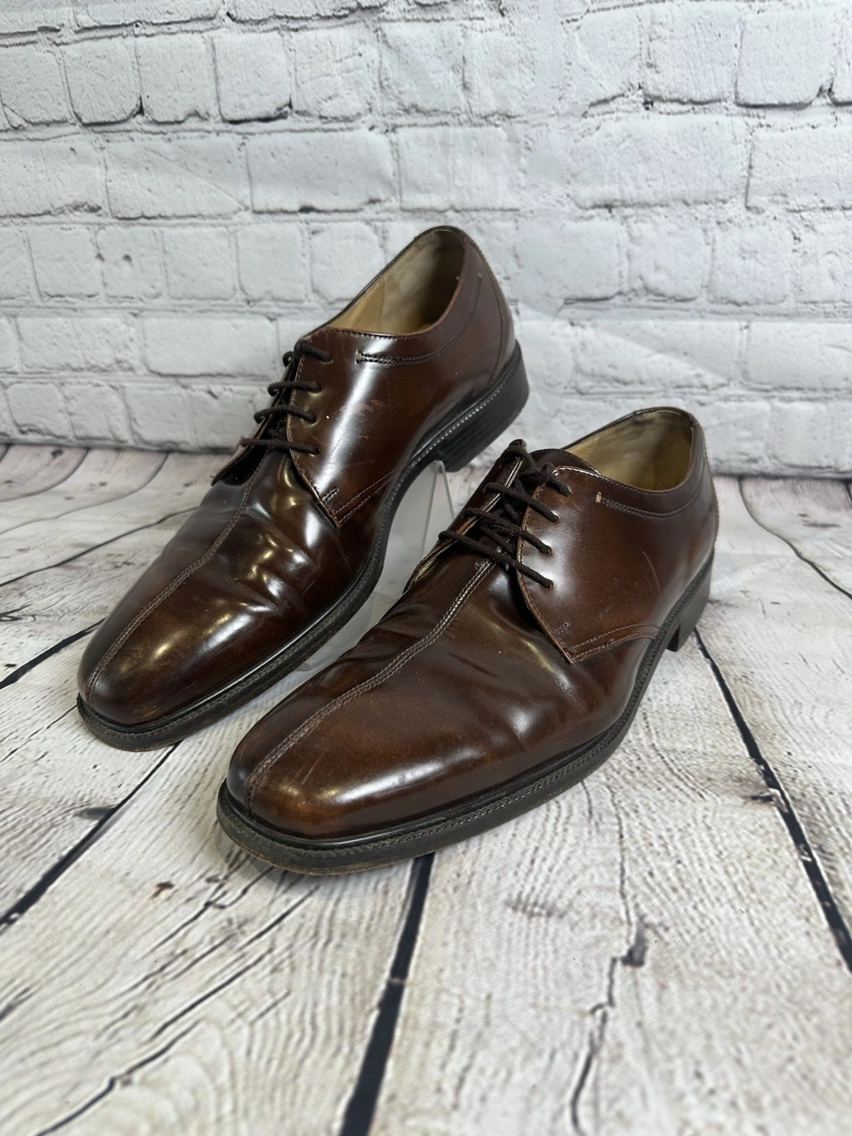 Scarpe Oxford Clarks da uomo in pelle scarpa elegante elegante in pelle taglia 10 marrone